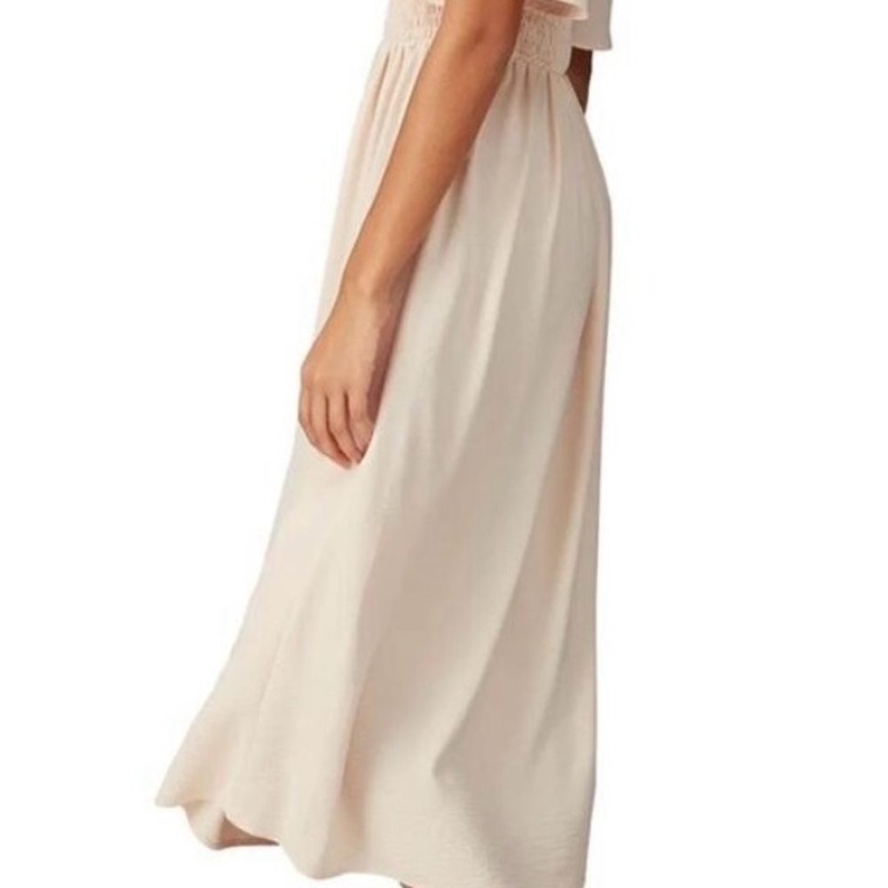 B Collection by Bobeau Mathilde Smocked Dress in cream L - Picture 2 of 4